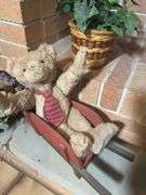 DECOR, BASKET, WREATH, TEDDY BEAR
