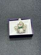 ASSORTED BROOCH, MONET BLUE ENAMELED SHOE TRINKET,  MONET PINK FLOWER ENAMELED LITTLE TRINKET/PILL B