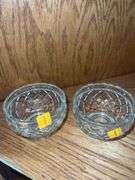 Crystal Diamond Cut Dessert Bowls