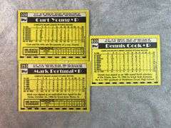1990 Topps Baseball Cards