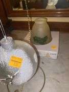 Christmas Bird Ornament and Teastain Glass Bell