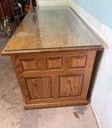 NUT TREE FURNITURE SOLID OAK EXECUTIVE STYLE DESK