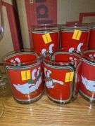 (10) Christmas Geese Glass Cups