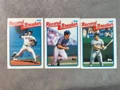 (8) 1988 Topps Record Breaker Baseball Cards