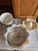 Assorted Glassware and Wooden Bowl