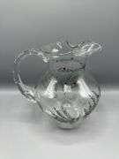 CRYSTAL CLEAR CELEBRATIONS JUNIPER COLLECTIONS ROMANIA GLASS PITCHER AND COOKIE JAR