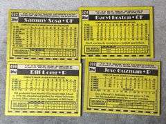 1990 Topps Baseball Cards