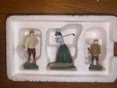 Department 56 “Par For The Course”, Village “Pencil Pines” and Miniature Christmas Figures