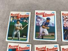 (8) 1988 Topps Record Breaker Baseball Cards