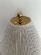 VINTAGE BRASS LAMP WIRH WOODEN BASE