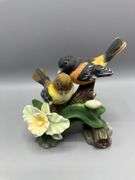 HAND-PAINTED COLLECTIBLE PORCELAIN/CERAMIC VARIETY OF BIRDS, HUMMINGBIRDS, DOVES, SPARROW, ORIOLES