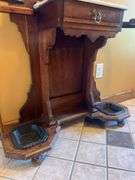 Antique Marble Top Hall Tree