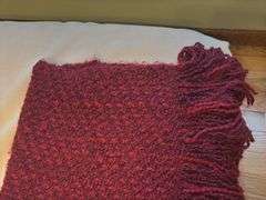 Red Knitted Blanket Throw