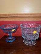 Glass Compote and Glass Candy Dish