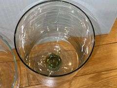 (2) Pedestal Glass Candle Holders