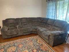 Sectional couch with electric recliners