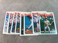 (8) 1988 Topps Record Breaker Baseball Cards