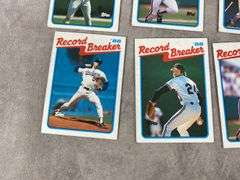 (8) 1988 Topps Record Breaker Baseball Cards