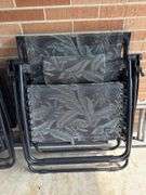 PAIR OF BLISS HAMMOCKS BRAND GRAY ZERO GRAVITY CHAIRS WITH SUN SHADE CANOPY