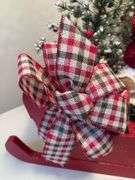 HARRIET RED SLEIGH CHRISTMAS BEAR A D PRE-LIT TREE