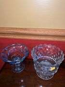 Glass Compote and Glass Candy Dish