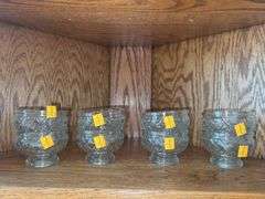 Crystal Diamond Cut Dessert Bowls