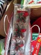 ASSORTMENT OF CHRISTMAS ITEMS: BAGS, WEEATH, ORNAMENTS, SIGNS AND MORE