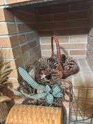 DECOR, BASKET, WREATH, TEDDY BEAR