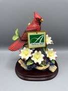 THE DANBURY MINT AND ANDREA BY SADEK CARDINAL FIGURES, BELL, COASTERS AND SNOWGLOBE
