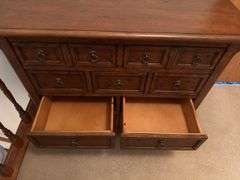 HEAVY SOLID WOOD DRESSER 19”D 35”H 39”W