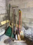 YARD TOOLS: YARD RAKES, GARDEN RAKES, SHOVEL, HOE, BROOMS