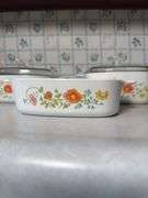 VINTAGE CORNINGWARE WILDFLOWER CASSEROLE DISHES