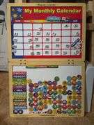 CHILD’S WOODEN FLOOR EASEL, PLAYDOUGH, CHART, ATM, K’NEX