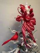 WHITE BOX CHRISTMAS CARDINAL WITH PRE-LIT TREE