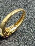 10K GOLD RING WITH RUBY, OPAL, DIAMOND @ APPROX. 2.5 GRAMS