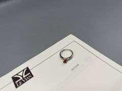 LE VIAN JEWELRY ORANGE SAPPHIRE & DIAMOND RING