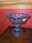 Glass Compote and Glass Candy Dish