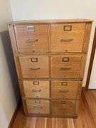 The Globe-Wernicke Co. Oak Stackable Filing Cabinet Tower (4pcs)