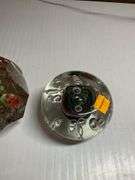 2 Glass Decor Paper Weights