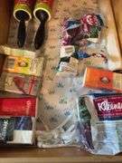 CONTENTS OF CABINETS, SHEETS, LIGHTBULBS, AIR FRESHENERS AND PLUG-INS, BATTERY POWERED LANTERNS, SEW