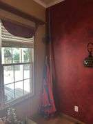 Beach Umbrella and (2) Wooden Curtain Rods