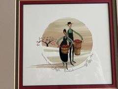 1997 P. Buckley Moss Apple Baskets 757/1000 Signed Lithograph