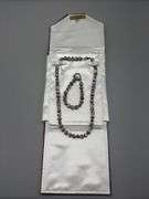 SILVER AND AMETHYST BEADED NECKLACE AND MATCHING BRACELET