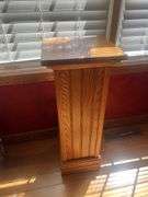 Oak Pedestal/Plant Stand