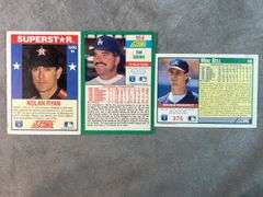SCORE Baseball Cards