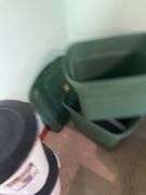 STORAGE TOTES AND 6 GAL STORAGE BINS