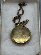 VINTAGE ELGIN POCKET WATCH AND CARAVELLE BULOVA WRIST WATCH