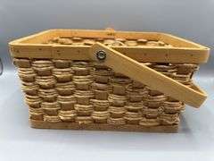 WOVEN BASKETS AND PLASTIC SERVING TRAYS