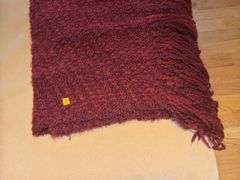 Red Knitted Blanket Throw