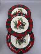 VARIETY OF CARDINAL DISHES, SNOWGLOBES, PITCHER, BOWL